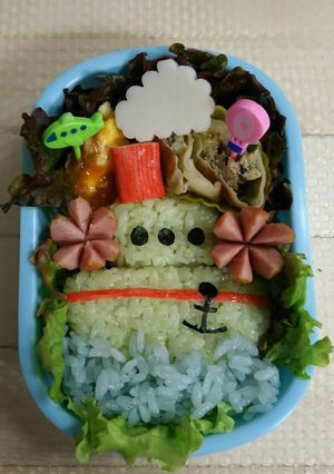 男の子のデコ弁＊船＊-レシピのメイン写真