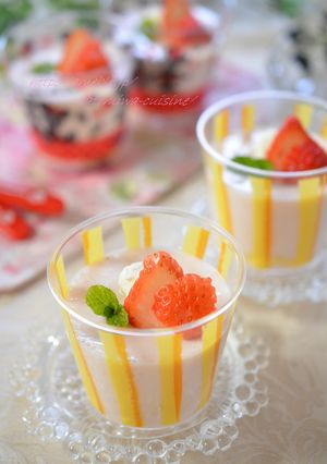 水切りヨーグルトで♪苺のレアチーズムース-レシピのメイン写真