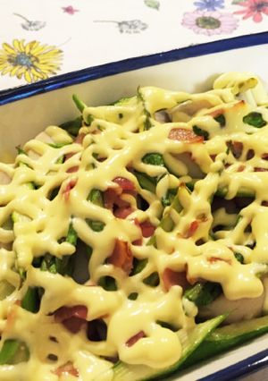 里芋とアスパラ、ベーコンのマヨ焼き-レシピのメイン写真