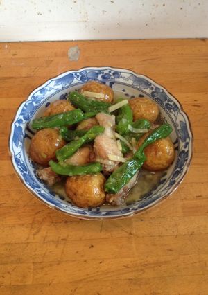 新ジャガ・手羽元・獅子唐の揚げ煮-レシピのメイン写真