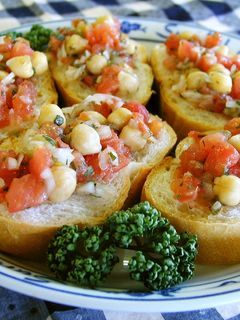 ひよこ豆とフレッシュトマトのブルスケッタ-レシピのメイン写真