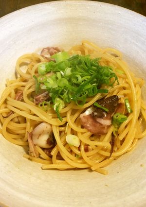 春です☆ふきのとうとイカのパスタ-レシピのメイン写真