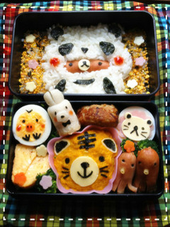 キャラ弁☆動物園☆かぼちゃでトラさん♪-レシピのメイン写真