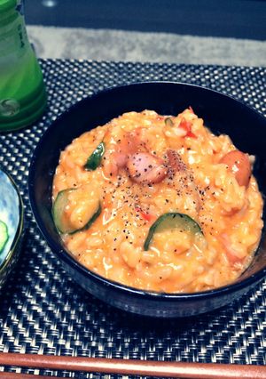 簡単適当トマトチーズリゾット-レシピのメイン写真