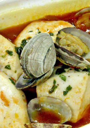 レンジで簡単！魚とアサリのトマト煮-レシピのメイン写真