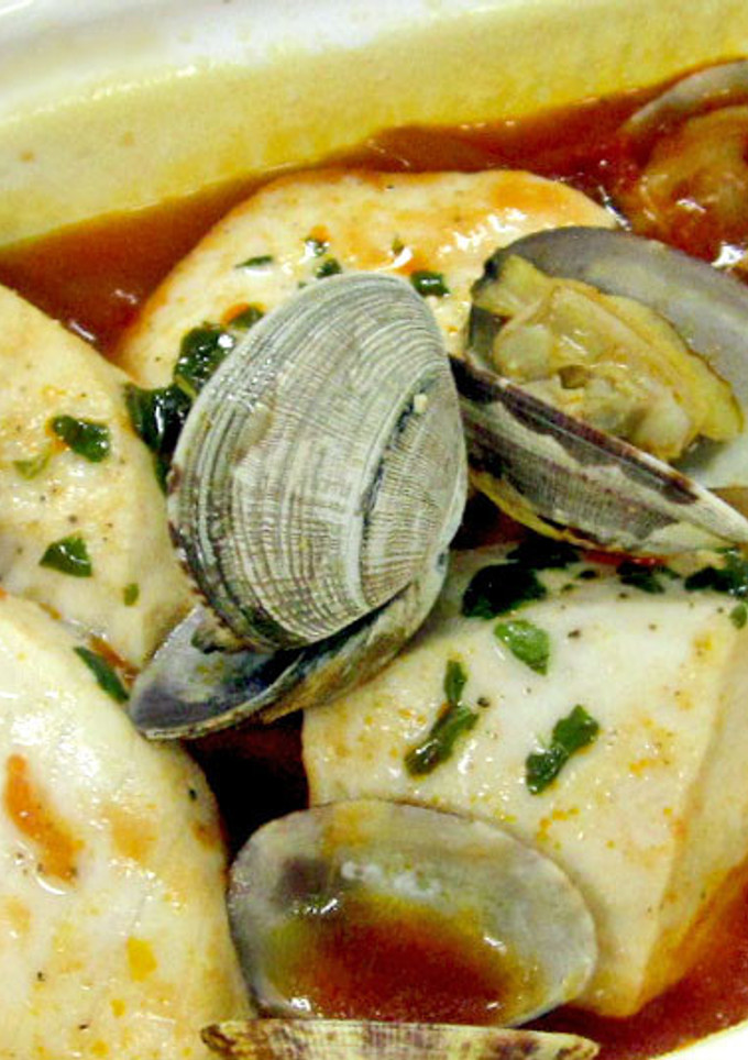 レンジで簡単！魚とアサリのトマト煮-レシピのメイン写真