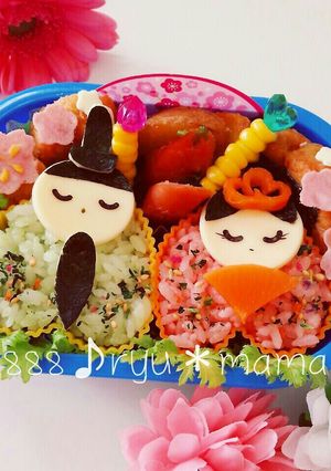 キャラ弁♪カップde簡単♡ひな祭りお弁当-レシピのメイン写真