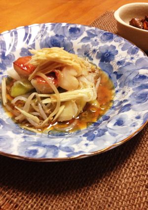 たっぷりもやしと白身魚の中華蒸し-レシピのメイン写真
