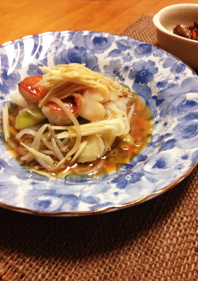たっぷりもやしと白身魚の中華蒸し-レシピのメイン写真