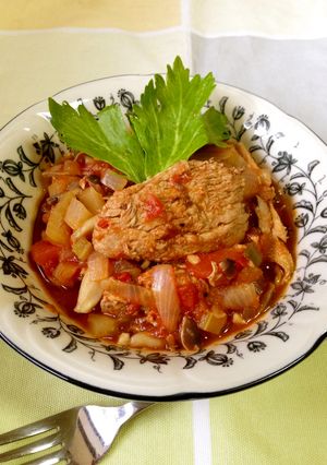 鰹のアラ♪トマトソース煮-レシピのメイン写真