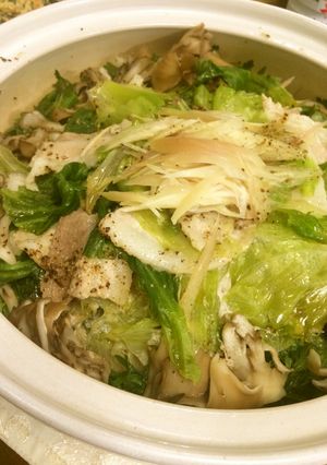豚肉とレタスの蒸ししゃぶ鍋-レシピのメイン写真