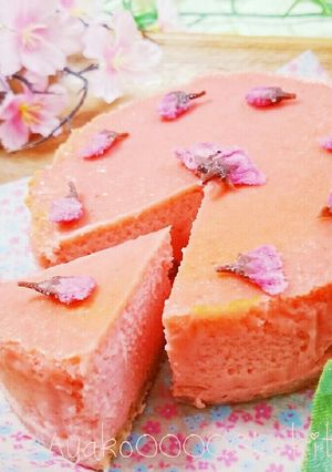 簡単♪桜ニューヨークチーズケーキ-レシピのメイン写真