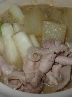 豚葱大根の味噌なべ-レシピのメイン写真