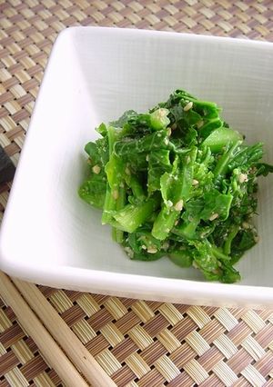 なばな・菜の花の胡麻味噌辛子和え。-レシピのメイン写真