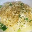 ネギとスライスチーズのスパゲッティ