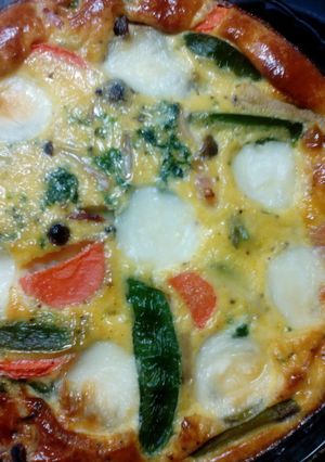 焦げ目が美味しい！皮なし春色キッシュ-レシピのメイン写真