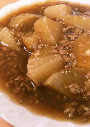 牛ミンチ餡掛け大根-レシピのメイン写真
