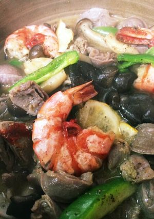 土鍋で簡単イタリアン砂肝のアヒージョ♫-レシピのメイン写真