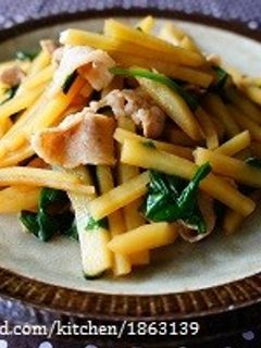 豚肉とじゃがいもとニラのオイスター炒め-レシピのメイン写真