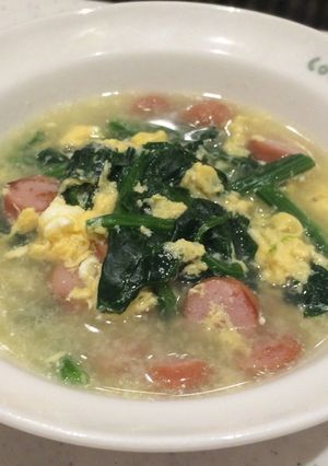 ほうれん草のふわふわたまごスープ-レシピのメイン写真