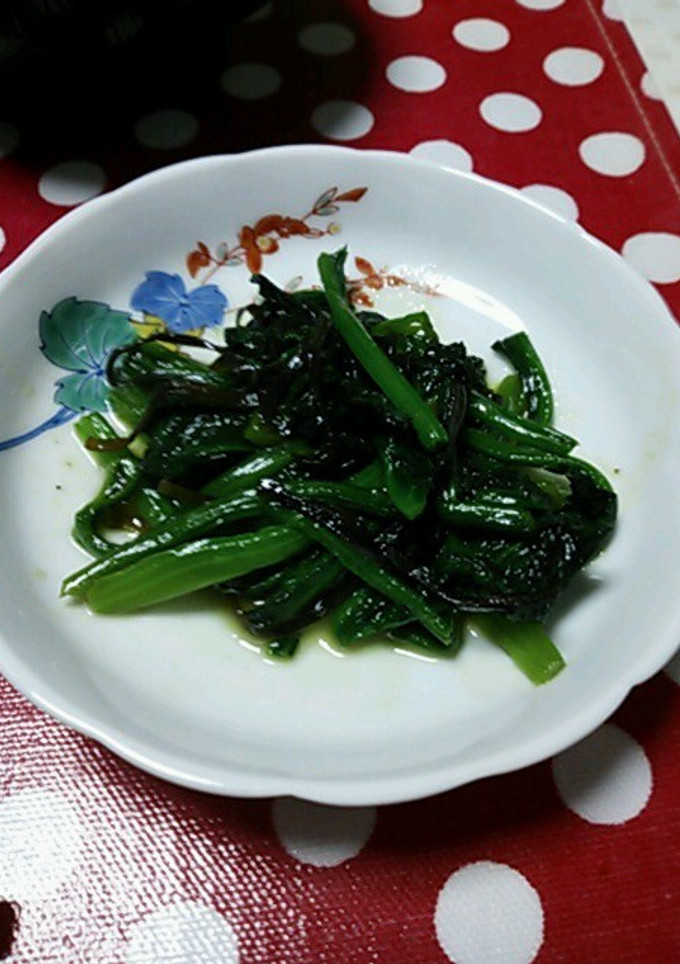 ほうれん草の塩昆布炒め-レシピのメイン写真