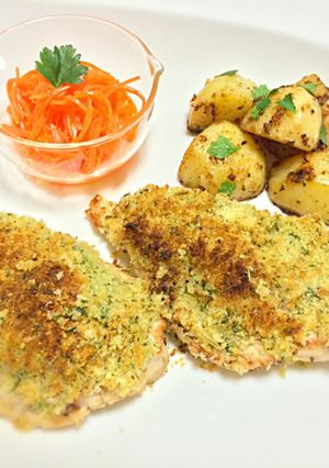 簡単プチご馳走！鶏胸肉香草パン粉焼き-レシピのメイン写真