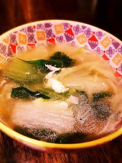 白菜とチンゲン菜の中華卵スープ-レシピのメイン写真