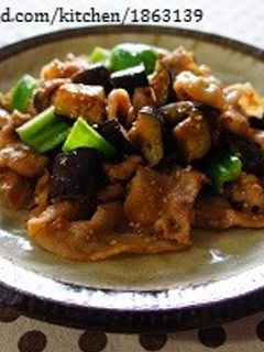 豚肉となすとピーマンのごまみそ炒め-レシピのメイン写真