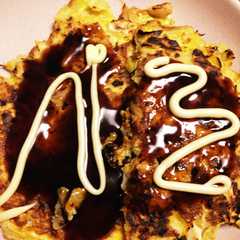 รูปของ キャベツと卵だけ☆お好み焼き風