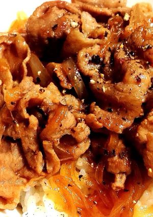 バルサミコがアクセントの洋風豚丼-レシピのメイン写真