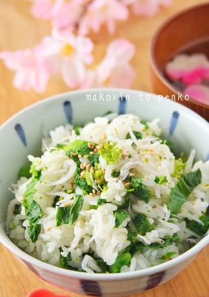春＊菜の花とちりめんじゃこの混ぜ御飯-レシピのメイン写真