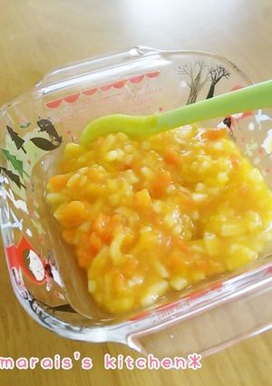 離乳食中期＊とろとろかぼちゃうどん-レシピのメイン写真
