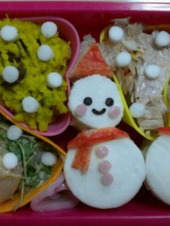 雪だるま キャラ弁-レシピのメイン写真