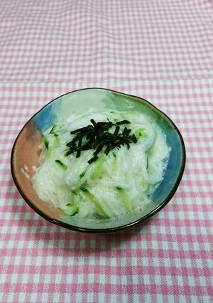 千切り器で！長芋ときゅうりの簡単和え-レシピのメイン写真