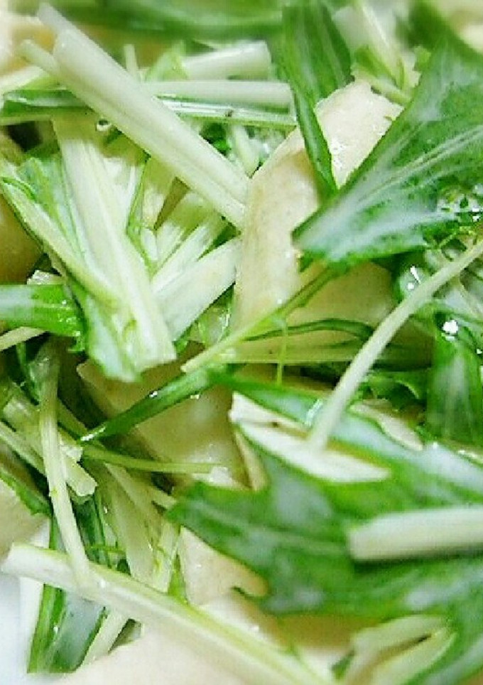 水菜とりんごのマヨサラダ-レシピのメイン写真