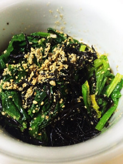 簡単!ひじきと菠薐草の白胡麻ポン酢和え-レシピのメイン写真