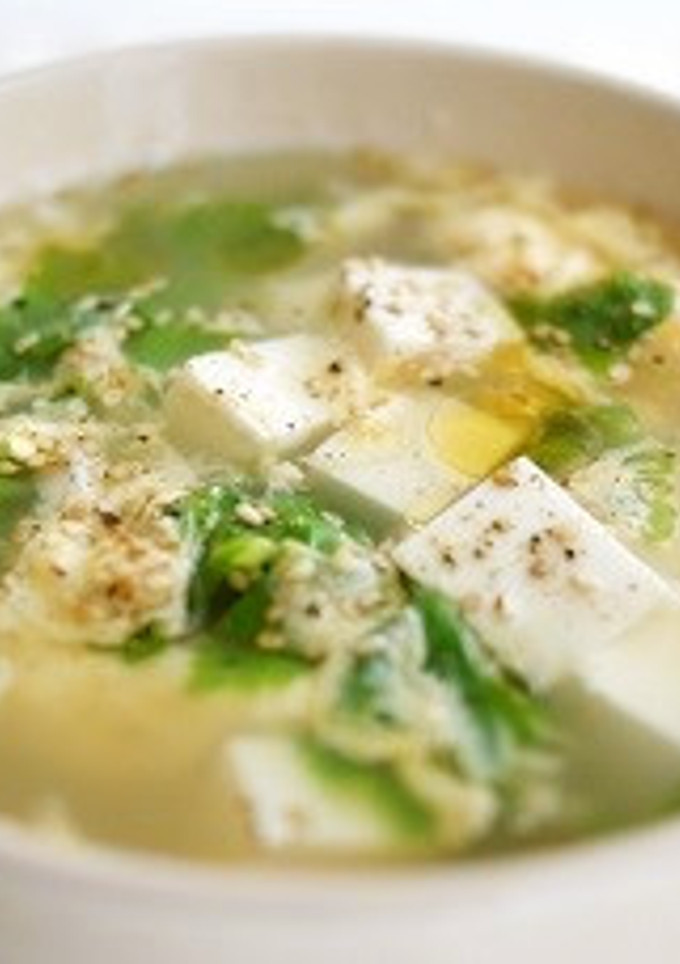 葉を活用♫　セロリの卵スープ　-レシピのメイン写真
