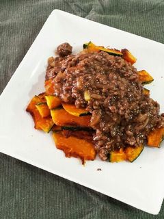 揚げかぼちゃの甘酢そぼろ-レシピのメイン写真