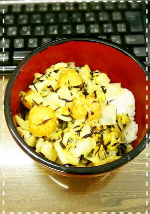 ひじきとキャベツの即席味噌マヨ丼-レシピのメイン写真