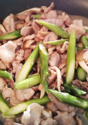 豚肉とアスパラの旨塩生姜炒め-レシピのメイン写真