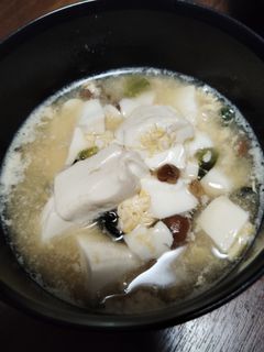 豆腐とほうれん草と卵のお吸い物-レシピのメイン写真