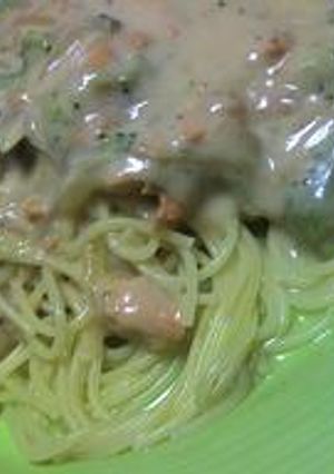 サーモンクリームパスタ-レシピのメイン写真
