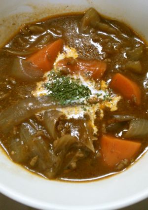簡単！玉ねぎ　挽き肉　デミグラス煮込み　-レシピのメイン写真