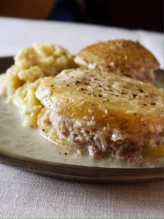 じゃがいもと挽肉のみそミルク重ね蒸し-レシピのメイン写真