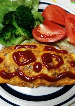 カレーパンマンオムレツ♡-レシピのメイン写真