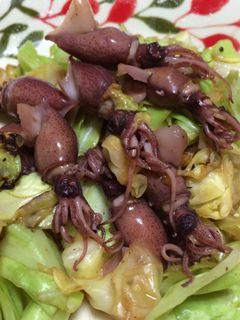 ホタルイカと春キャベツのシンプル炒め-レシピのメイン写真