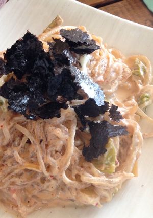 ダイエット！白滝でキムチクリームパスタ風-レシピのメイン写真