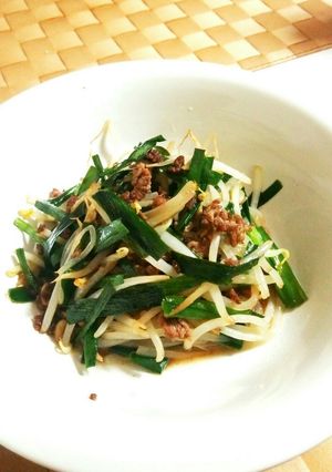 超簡単!ニラともやしの炒め物-レシピのメイン写真
