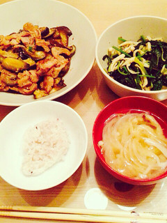 甘辛☆絶品 茄子と豚肉炒め定食-レシピのメイン写真