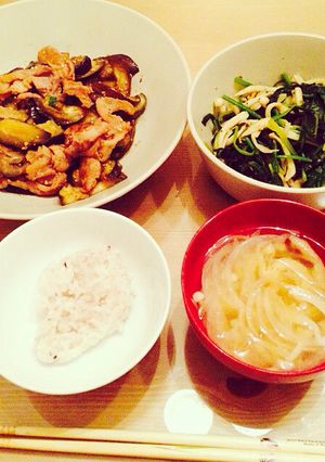 甘辛☆絶品 茄子と豚肉炒め定食-レシピのメイン写真